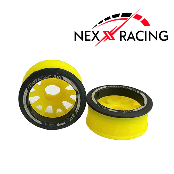Nexx Racing 2WD JUD Front 8.5mm Flanged Wheels (+0 Offset - Yellow)