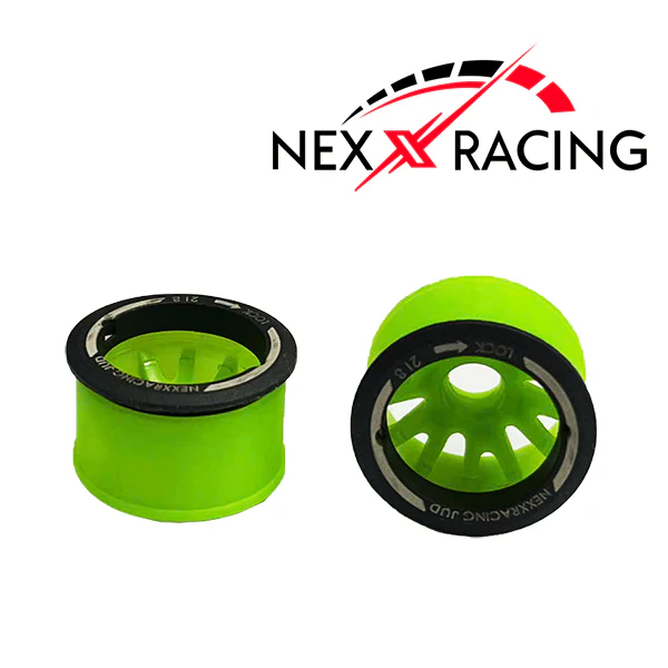 Nexx Racing 2WD JUD Rear 11mm Flanged Wheels (+3 Offset - Green)