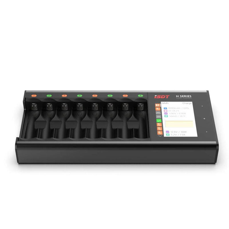 ISDT N8 8-Slot Smart Fast Charger for AA & AAA Rechargeable Batteries