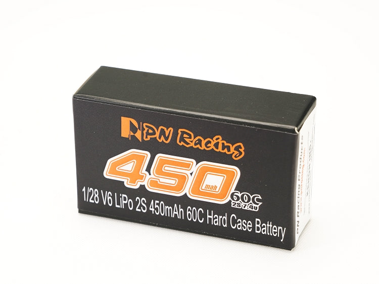 PN Racing V6 LiPo 2S 7.6V HV 450mah 60C Hardcase Battery