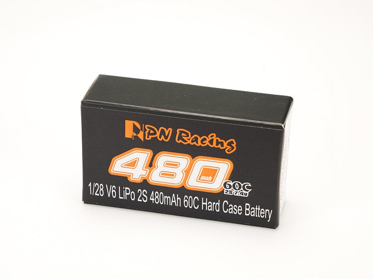 PN Racing V6 LiPo 2S 7.6V HV 480mah 60C Hardcase Battery
