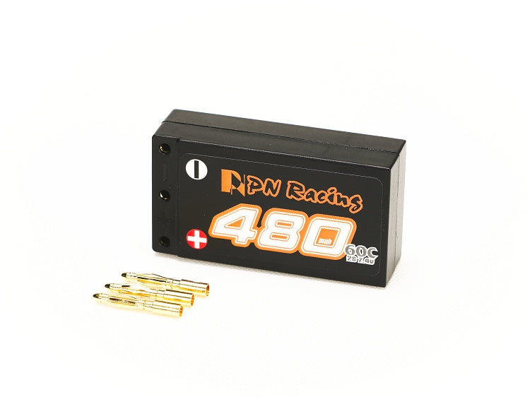 PN Racing V6 LiPo 2S 7.6V HV 480mah 60C Hardcase Battery
