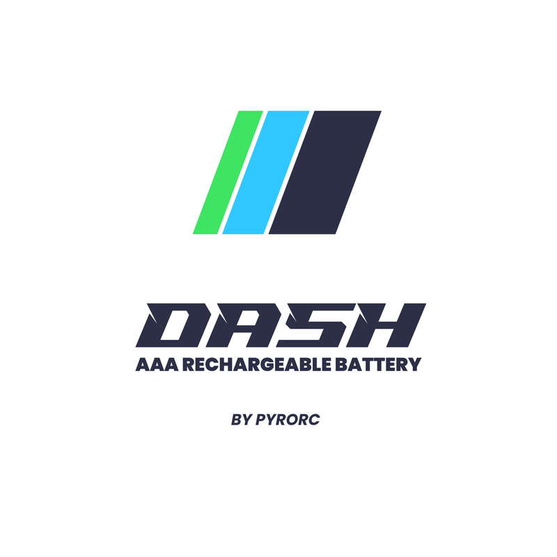 PyroRC Dash NiMH AAA 800mAh Rechargeable Batteries