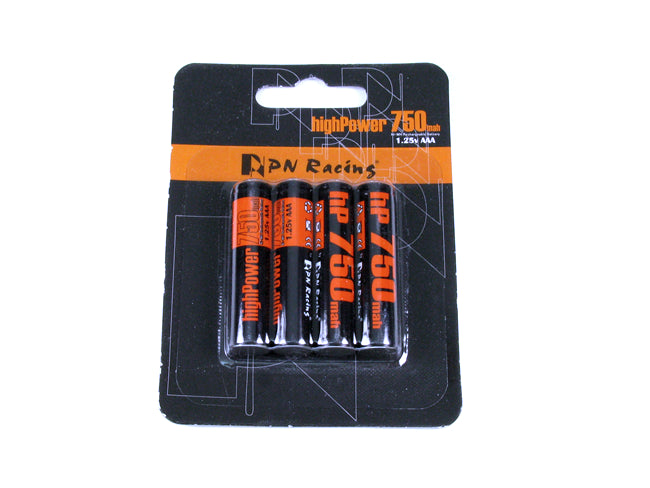 PN Racing High Power 750mah Ni-MH Rechargeable AAA Battery (4pcs)