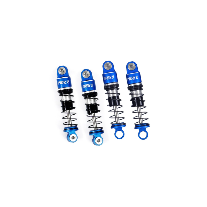 NEXX Racing Losi™ Micro-B Pre-Assembled Aluminum Oil-Filled Shocks (Blue) (4) (Front & Rear)