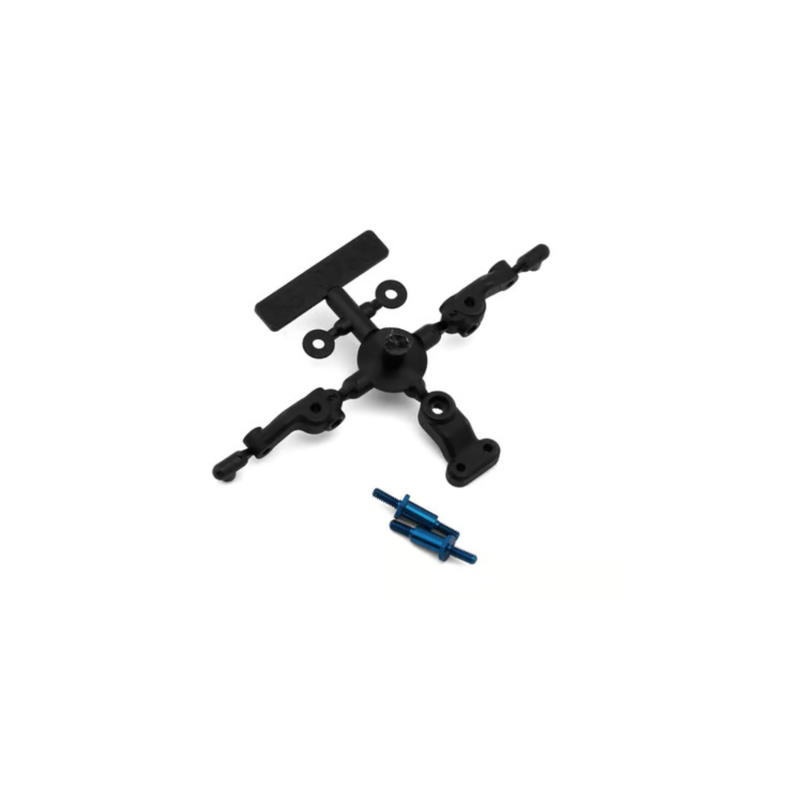 Team Associated RC28R Steering Blocks & Servo Horn Set