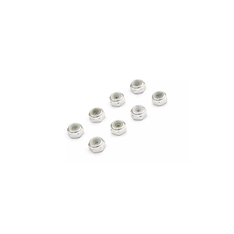 Kyosho M2 Aluminum Nylon Color Nut 8PC (Silver)