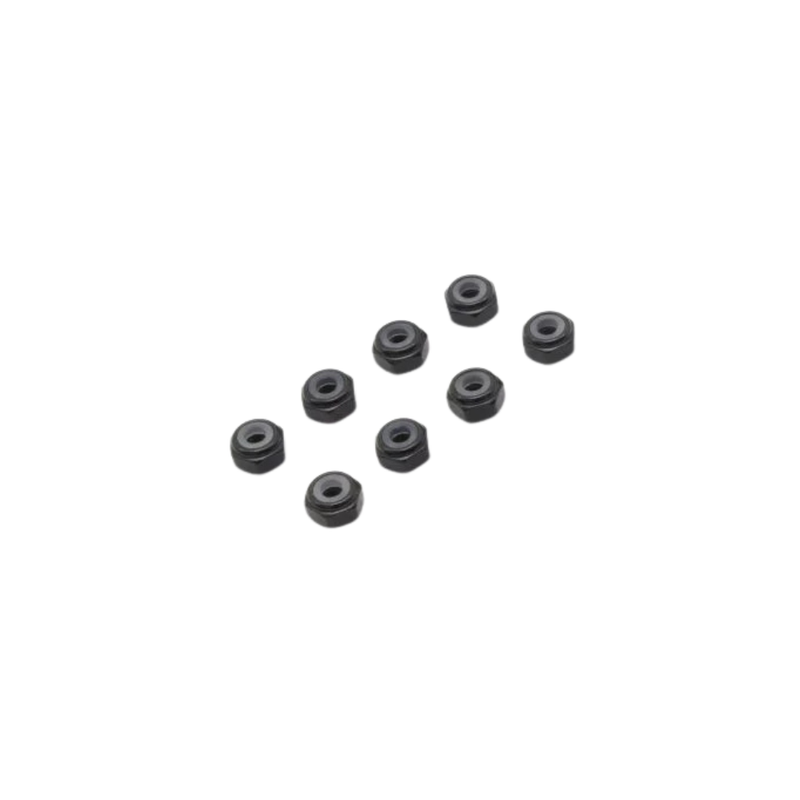 Kyosho M2 Aluminum Nylon Color Nut 8PC (Black)