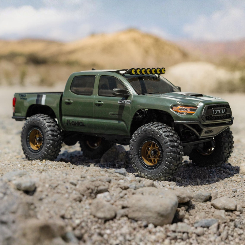 Axial SCX30 Toyota Tacoma TRD Pro 1/30 4WD RTR Scale Mini Crawler (Green)