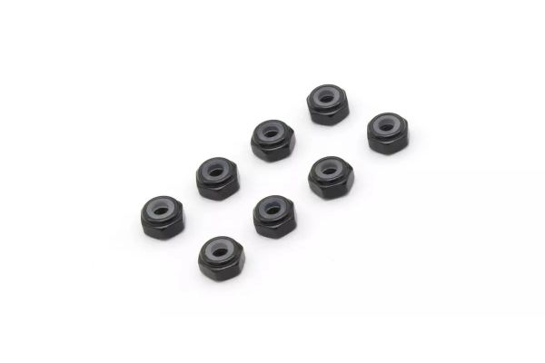 Kyosho M2 Aluminum Nylon Color Nut 8PC (Black)