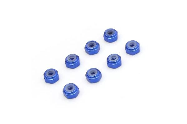 Kyosho M2 Aluminum Nylon Color Nut 8PC (Blue)